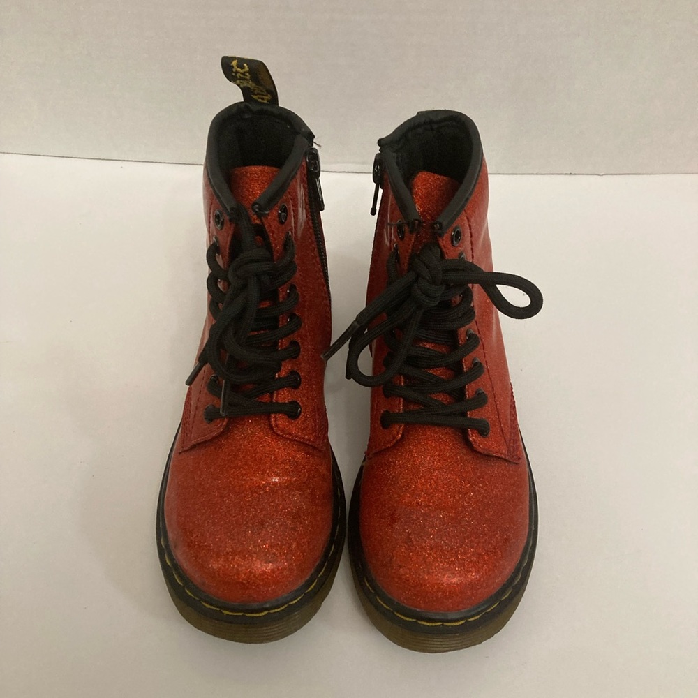 Kids Red Glitter Boots